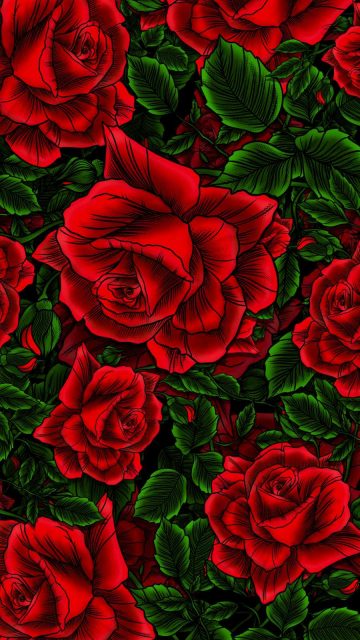Red Roses iPhone Wallpaper