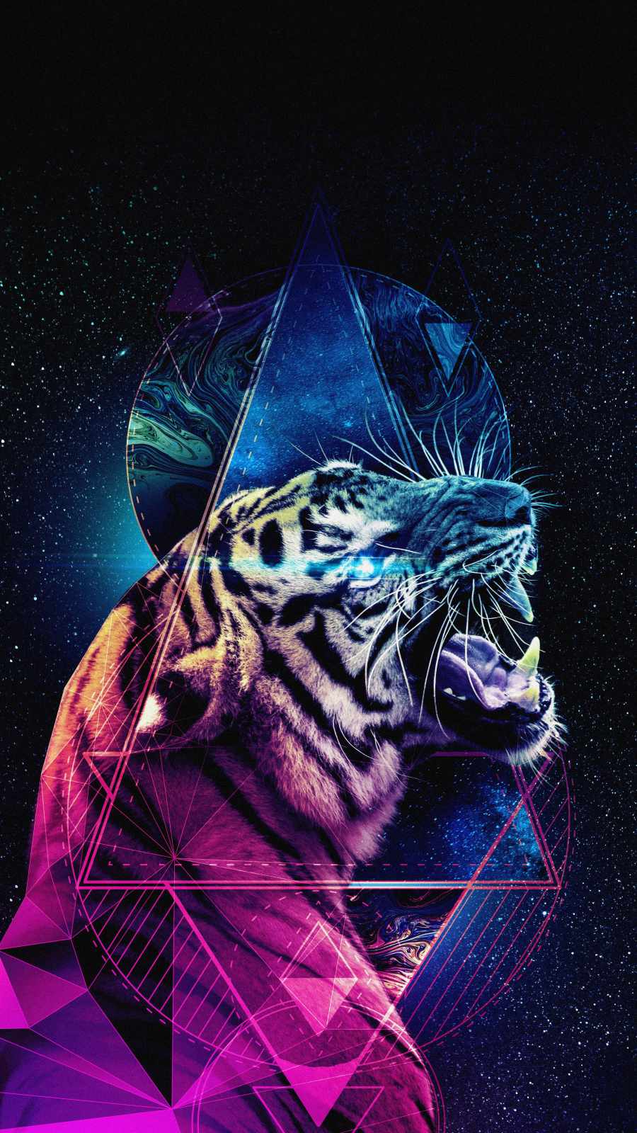 Tiger Art iPhone Wallpaper