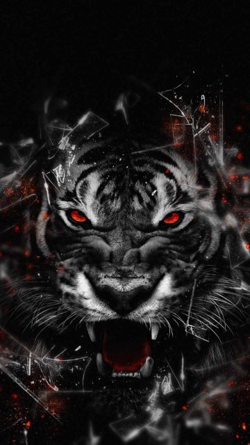 Tiger Attack iPhone Wallpaper
