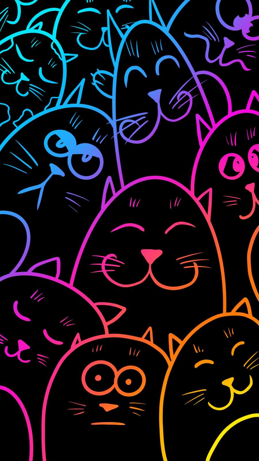 Toon Faces iPhone Wallpaper