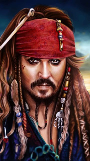 jack sparrow colorful digital 2d art