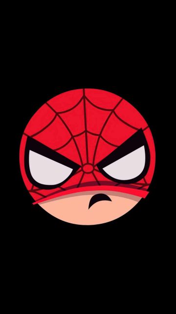 spiderman angry minimal iPhone Wallpaper
