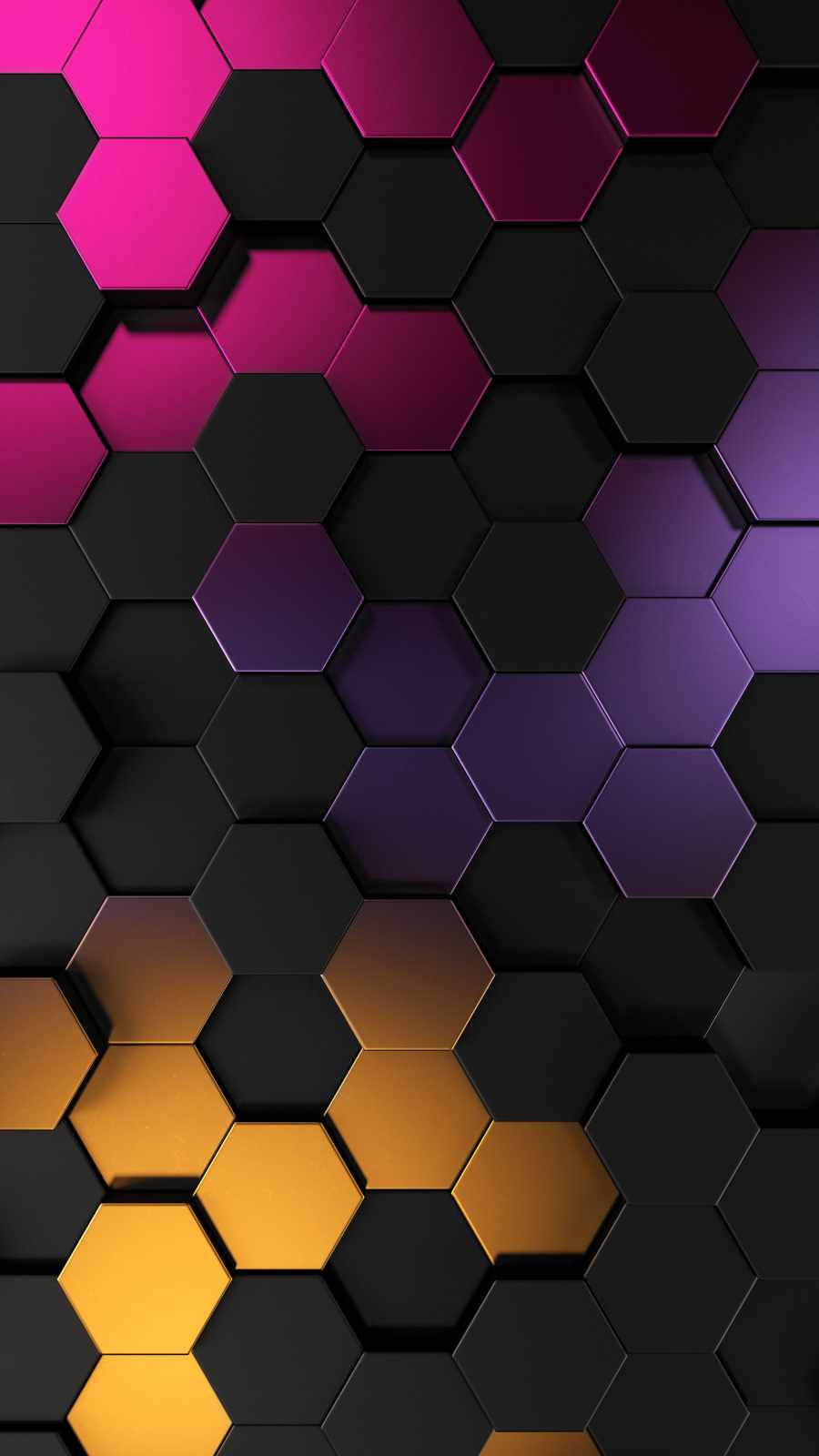 3D Hexagon Metallic Texture