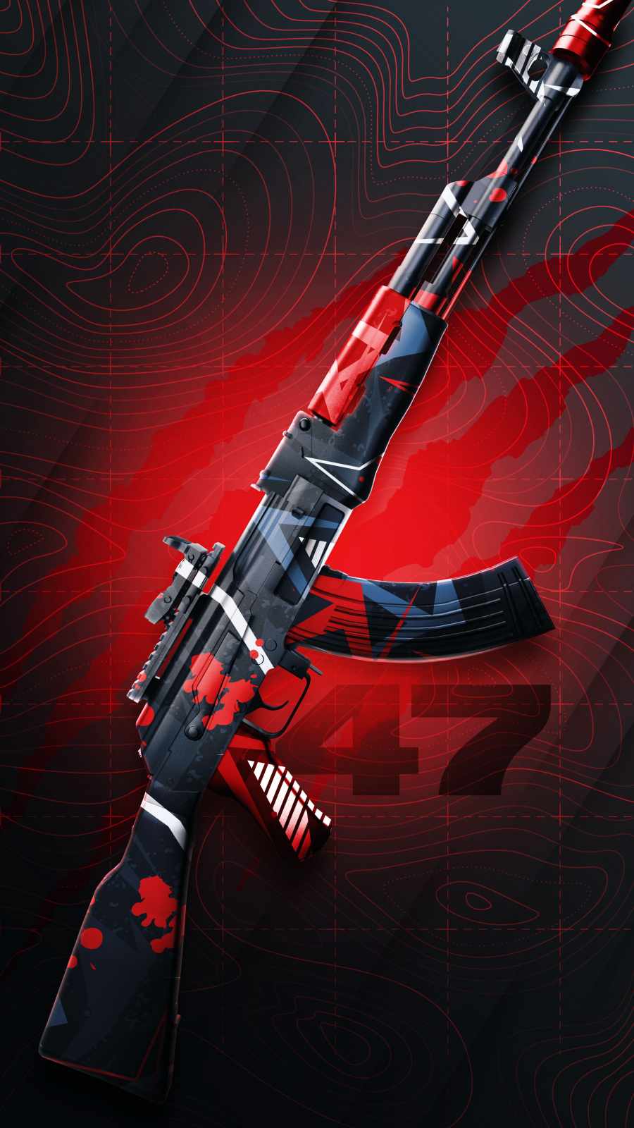 Ak 47 Red Skin Iphone Wallpapers