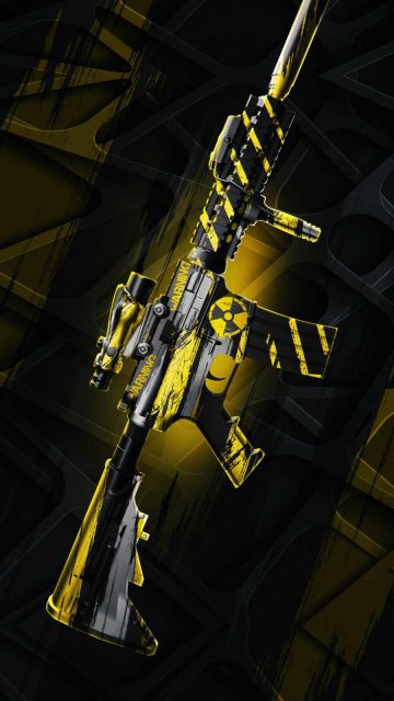 Biohazard Rifle iPhone Wallpaper