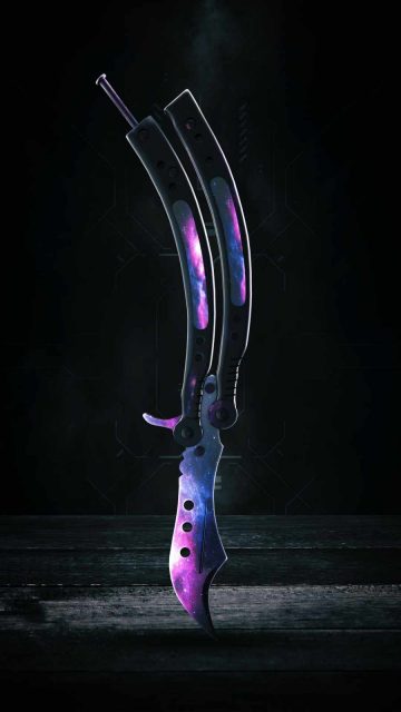 Butterfly Knife iPhone Wallpaper