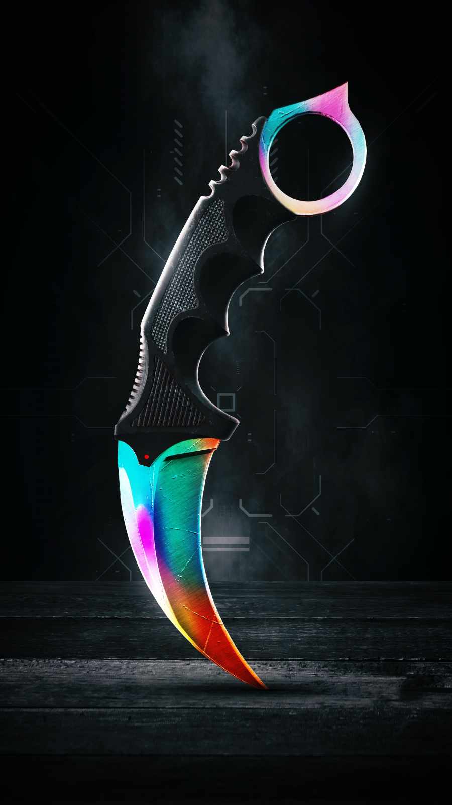 Colorful Blade Combat Knife