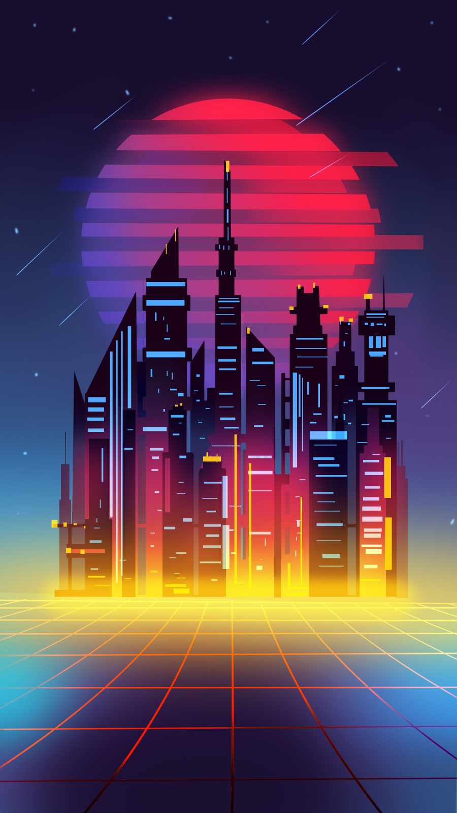 Cyber City iPhone Wallpaper