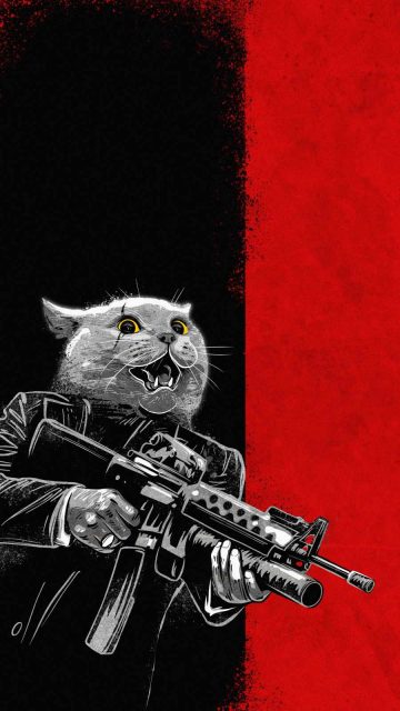 Gangster Cat iPhone Wallpaper