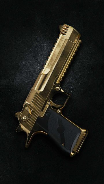 Gold Gun iPhone Wallpaper