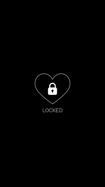 Locked Heart iPhone Wallpaper