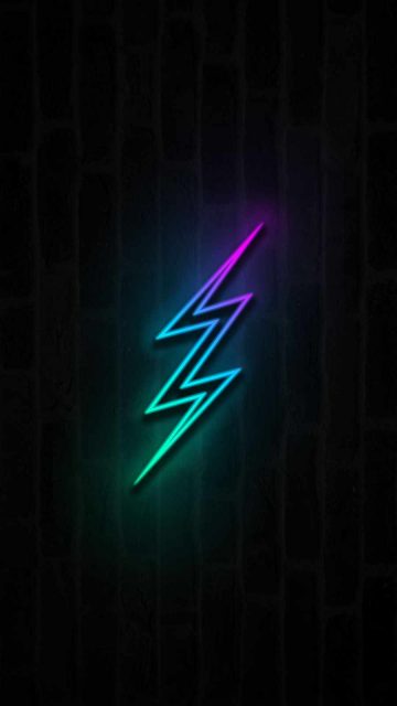 Neon Thunder iPhone Wallpaper