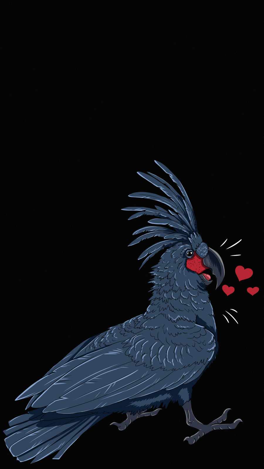 Palm cockatoo iPhone Wallpaper