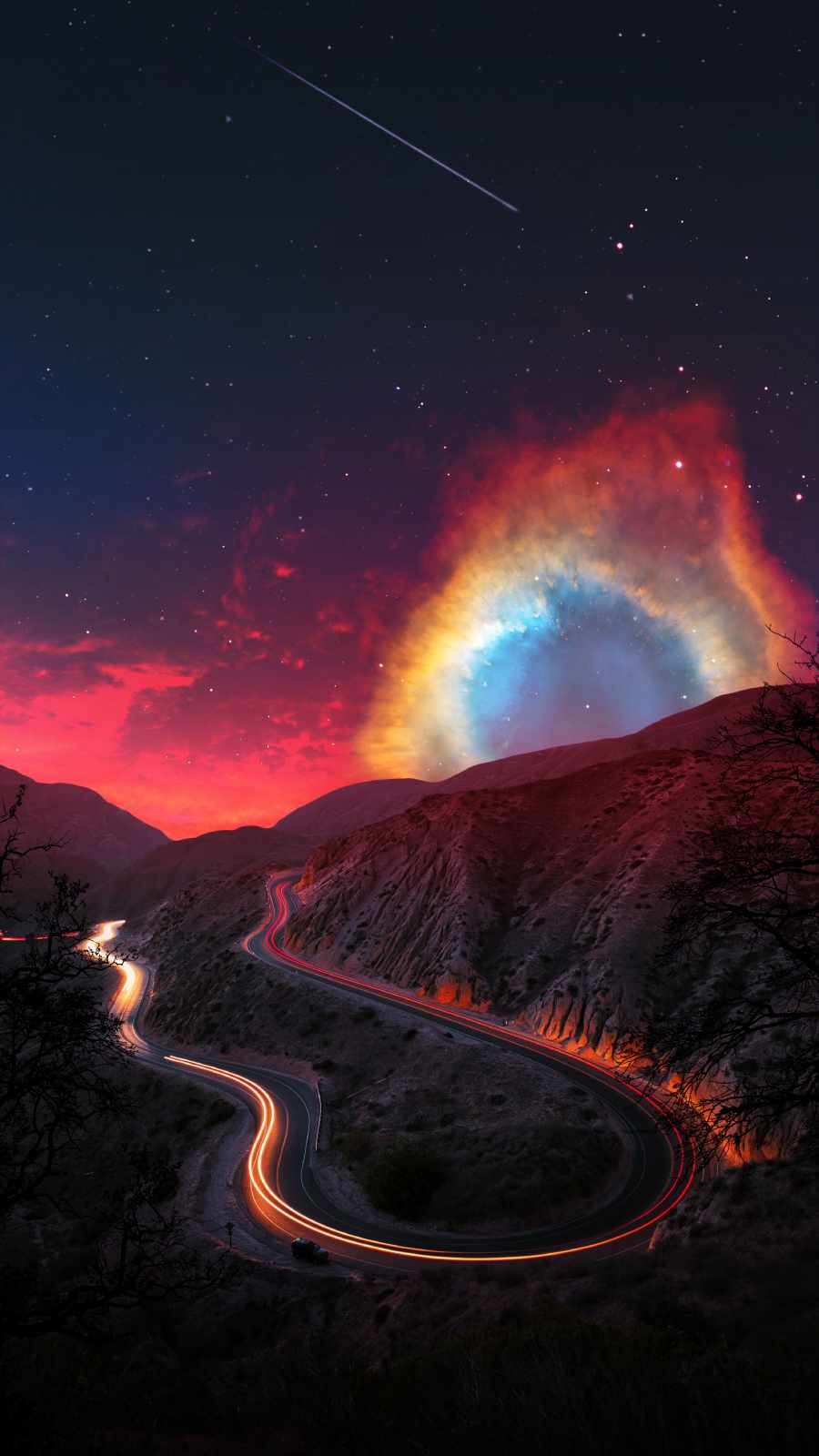 Road to Nebula iPhone Wallpaper