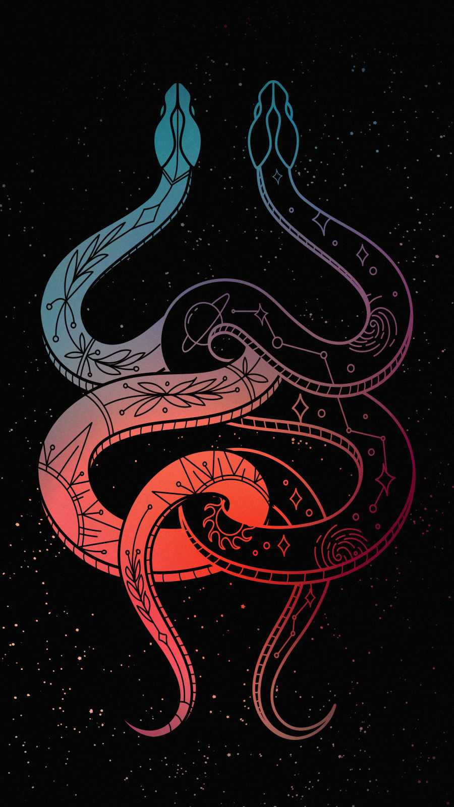 Snake Art iPhone Wallpaper 1
