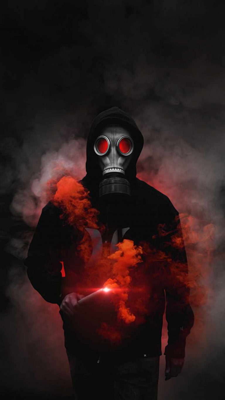 gas mask boy iPhone Wallpapers