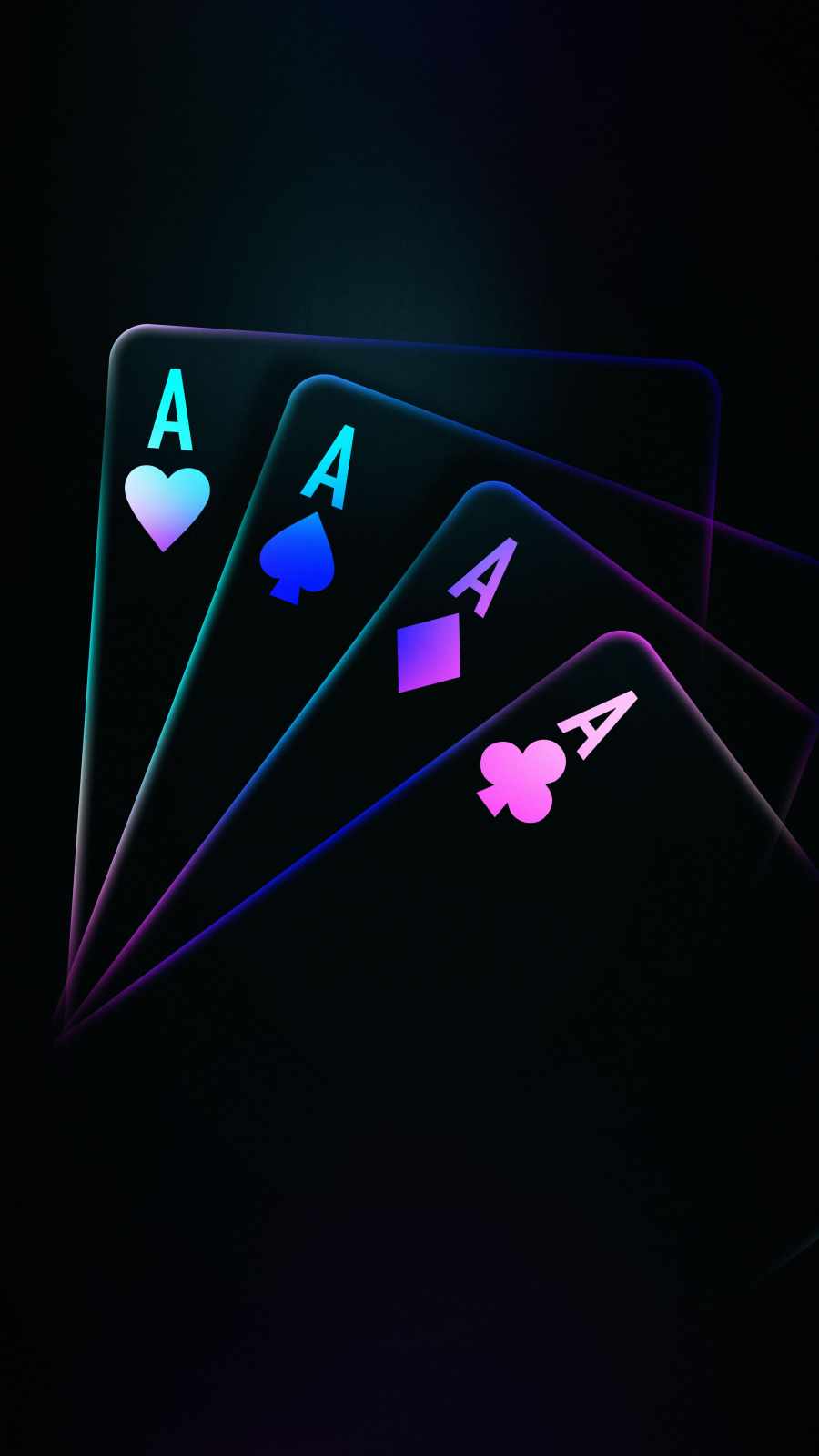 Ace Cards Amoled iPhone Wallpaper