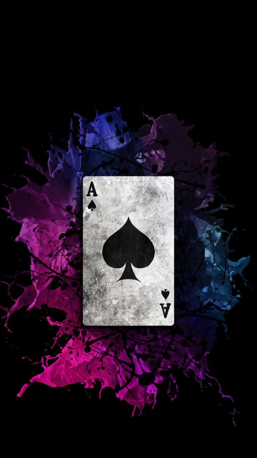 Ace Spade Card iPhone Wallpaper.