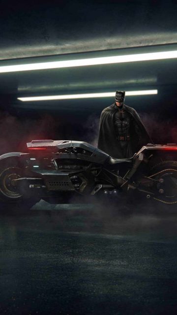 Batman with Bat Bike Ben Affleck