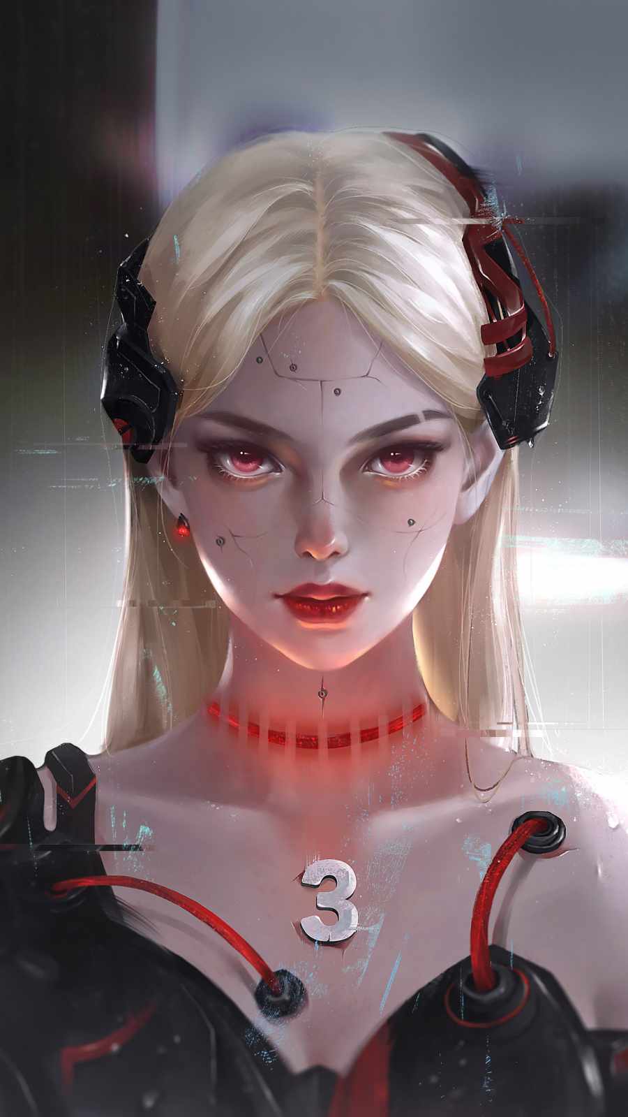 Cyborg Girl iPhone Wallpaper