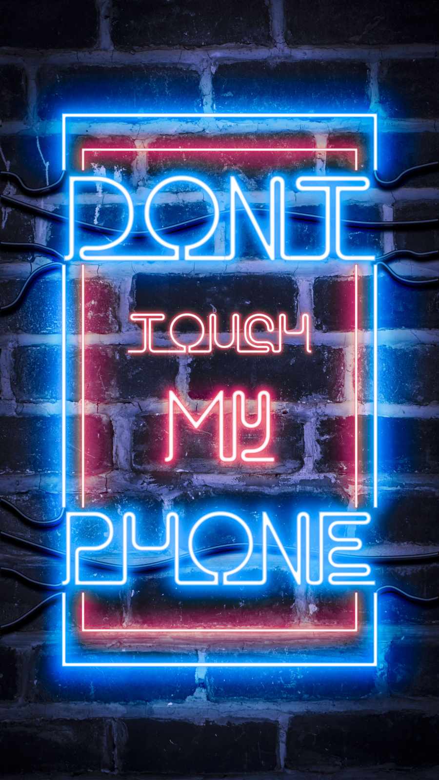 Dont Touch My Phone Neon Warning