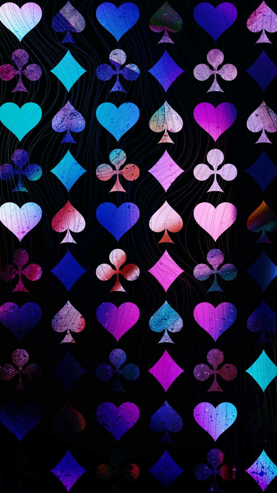 Poker Card Pattern iPhone Wallpaper