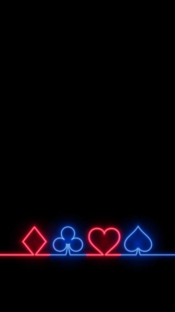 Poker Symbols Neon