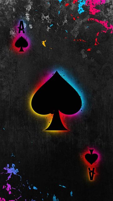 Spade Card Art iPhone Wallpaper