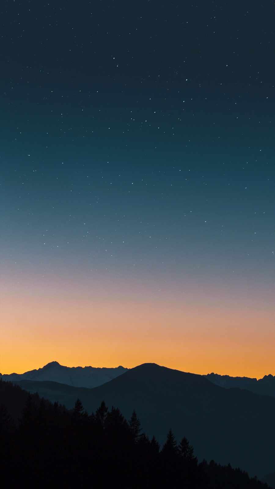 Sunset Sky Mountains iPhone Wallpaper