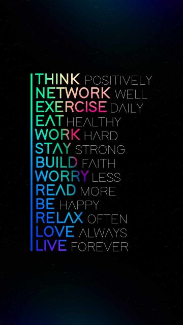 Think Positively iPhone Wallpaper