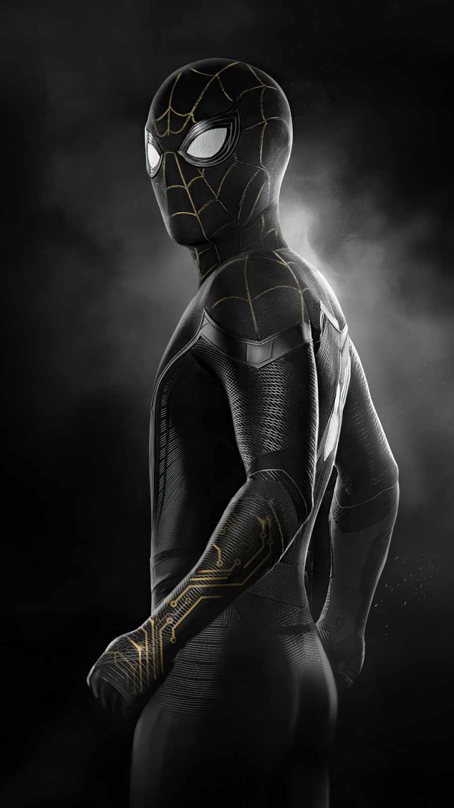 spider man no way home black gold suit