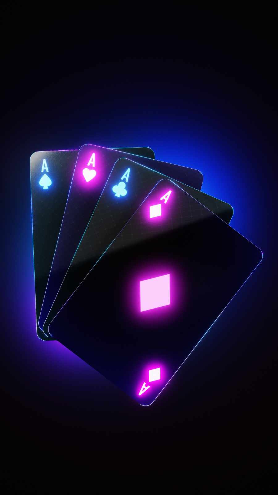 Ace Cards Glow  iPhone Wallpapers