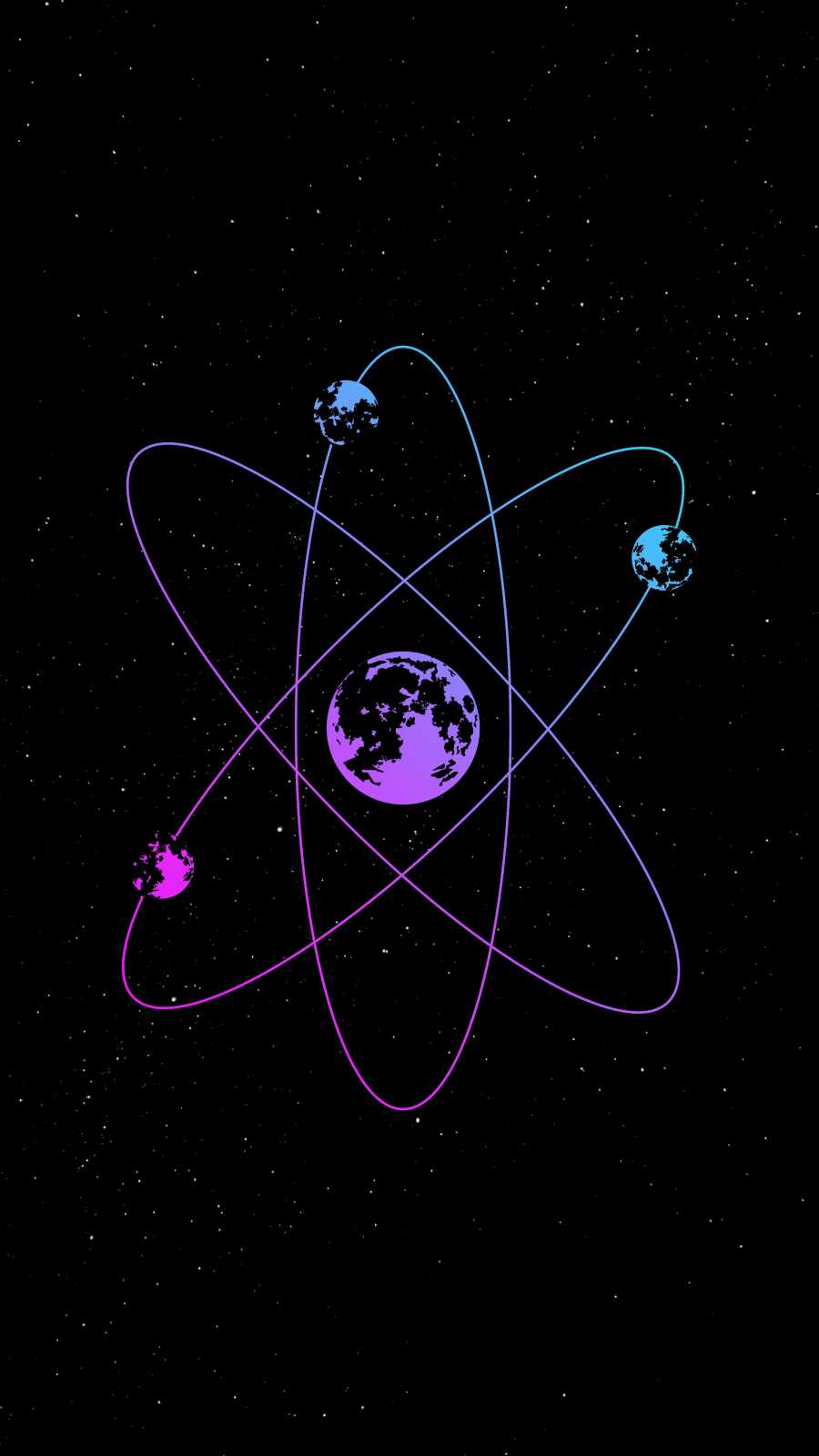 Atomic Space iPhone Wallpaper