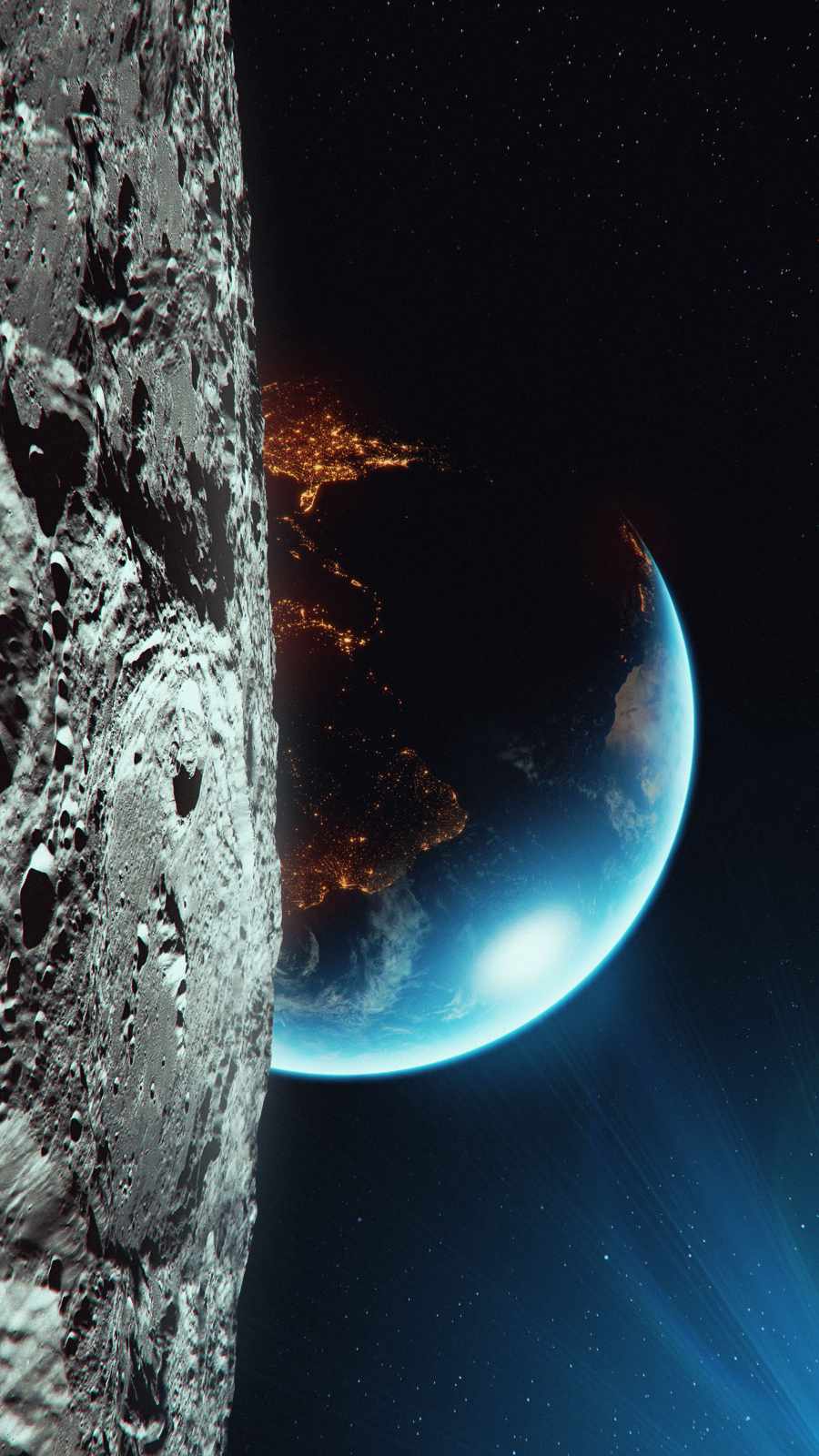 earth and moon iphone wallpapers