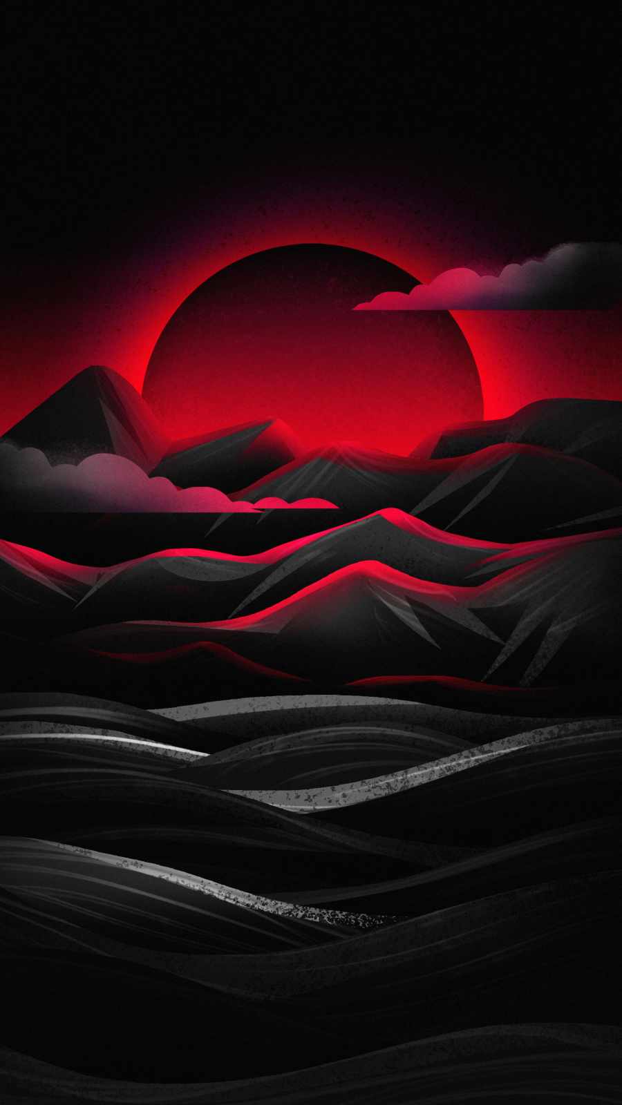 Mountains Art Sunrise - IPhone Wallpapers : iPhone Wallpapers