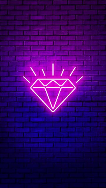 Neon Diamond iPhone Wallpaper