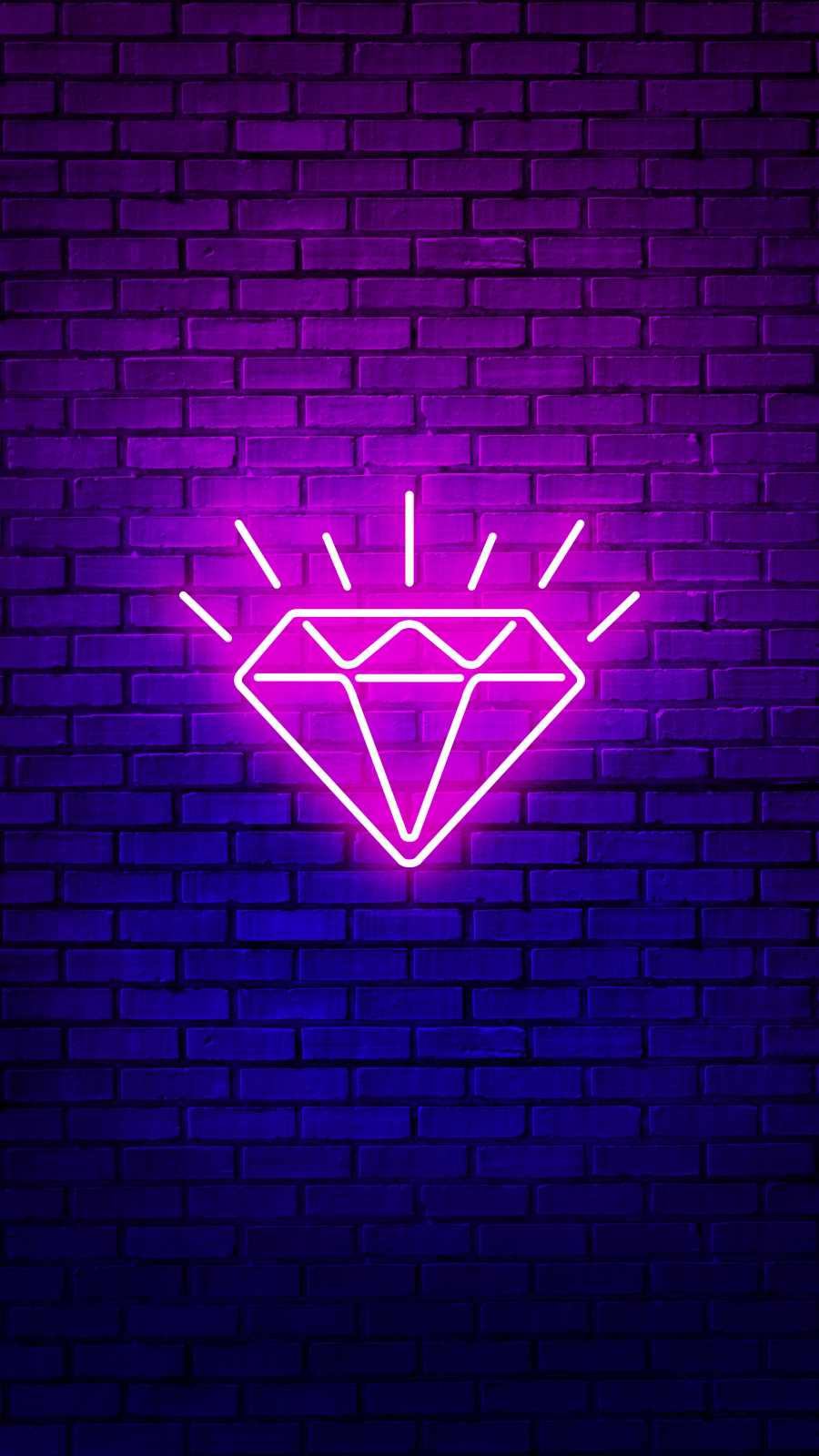 Neon Diamond iPhone Wallpaper