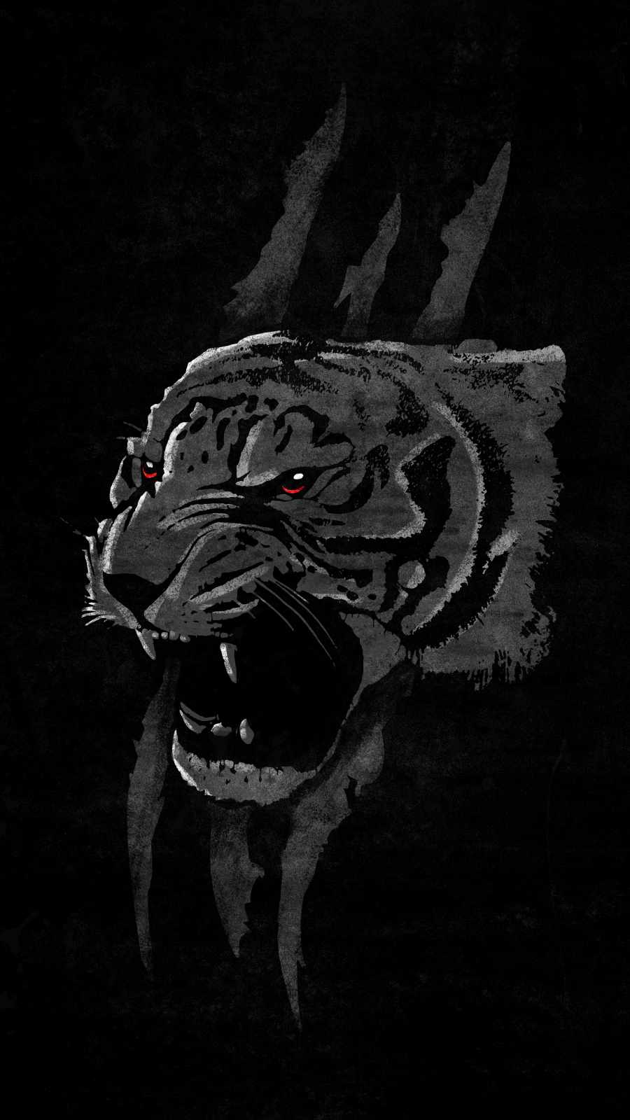 Angry Tiger iPhone Wallpaper