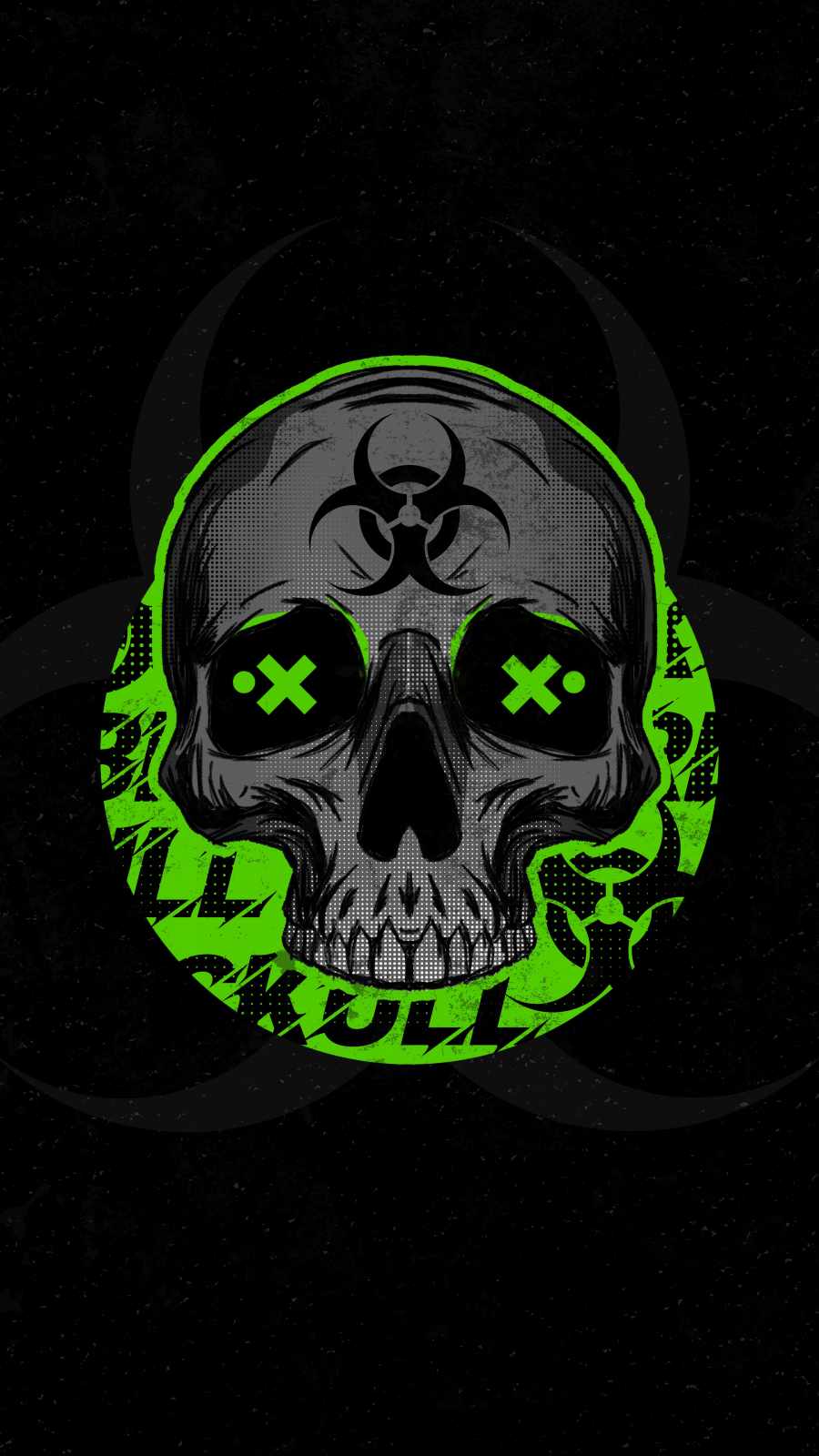 Biohazard Skull iPhone Wallpaper