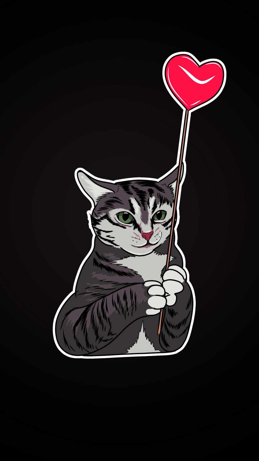 Cat Love iPhone Wallpaper
