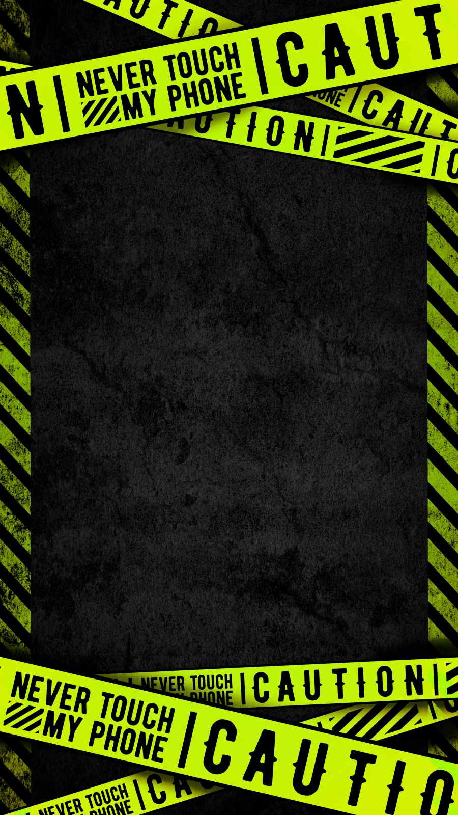 Caution Never touch my Phone iPhone Wallpaper