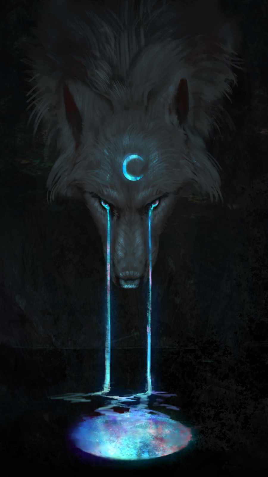 Crying Wolf iPhone Wallpaper
