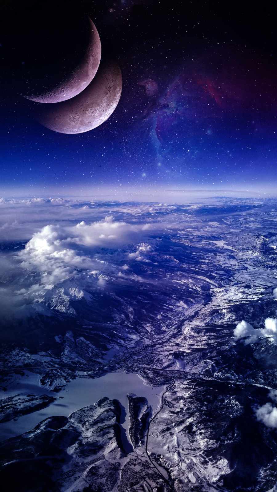 Earth Space View iPhone Wallpaper