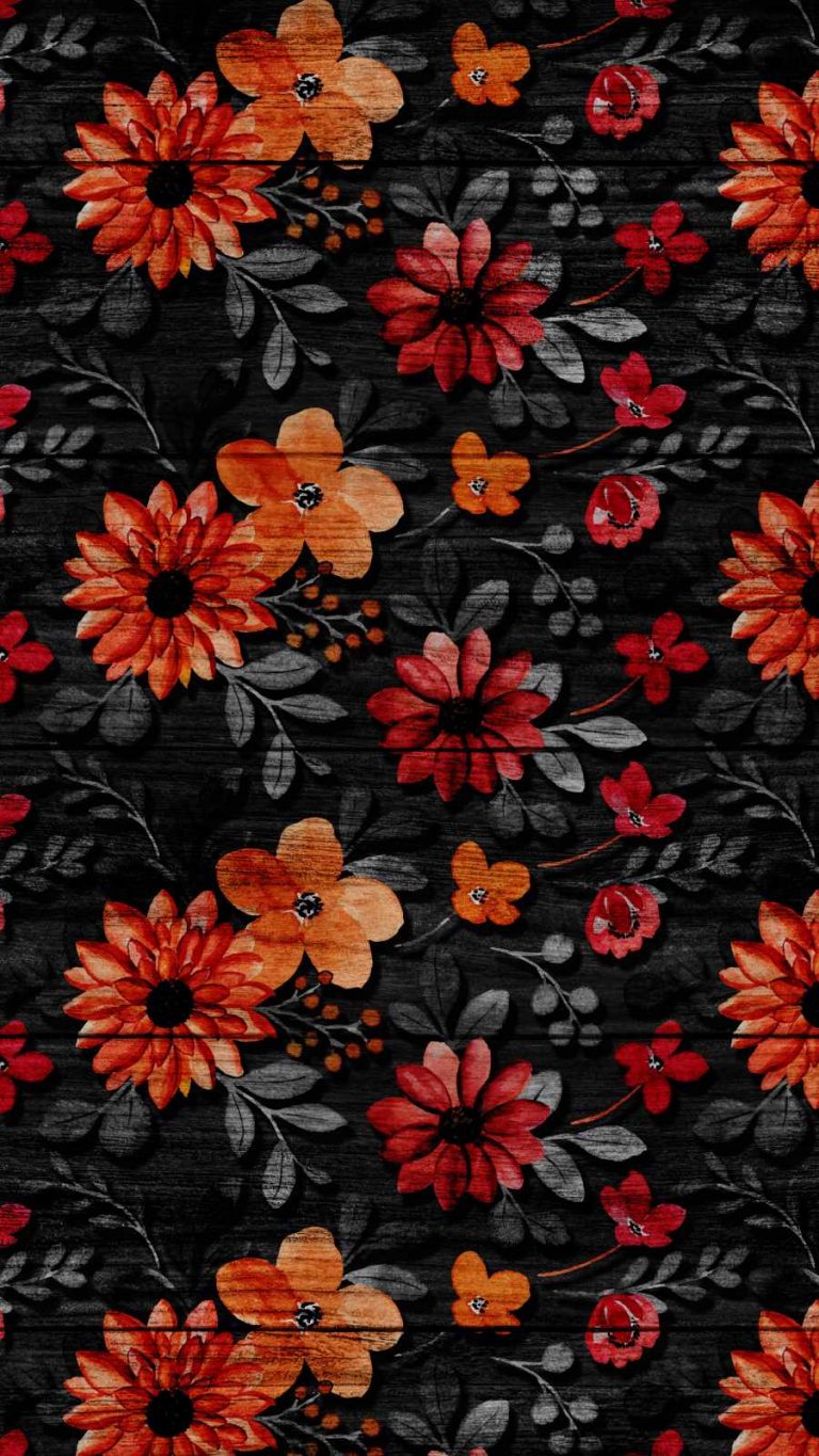 Flower art on Wood iPhone Wallpapers