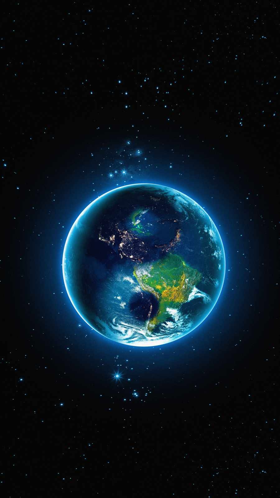 Glowing Earth iPhone Wallpaper