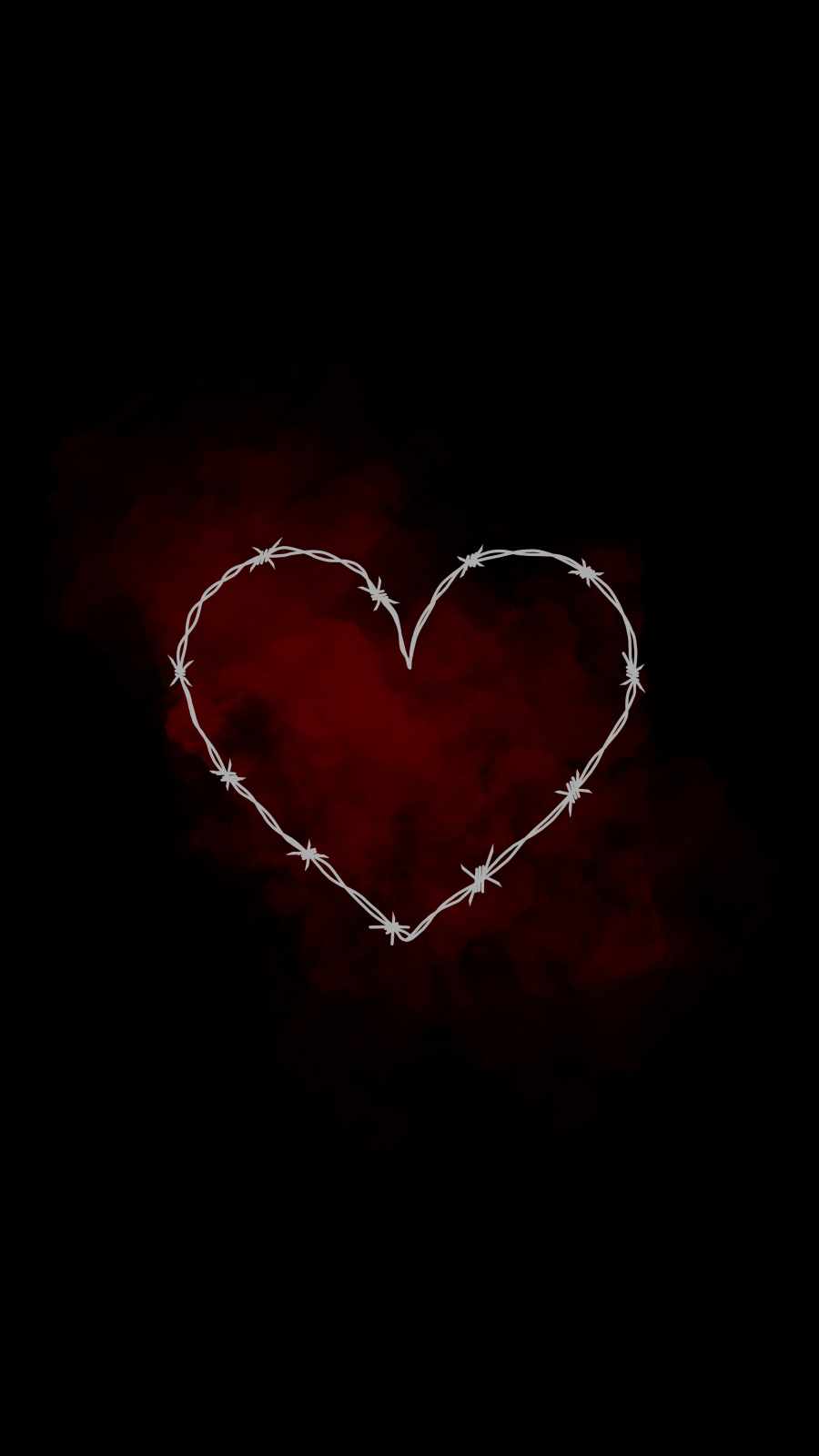 Heart in Razor Wire iPhone Wallpaper