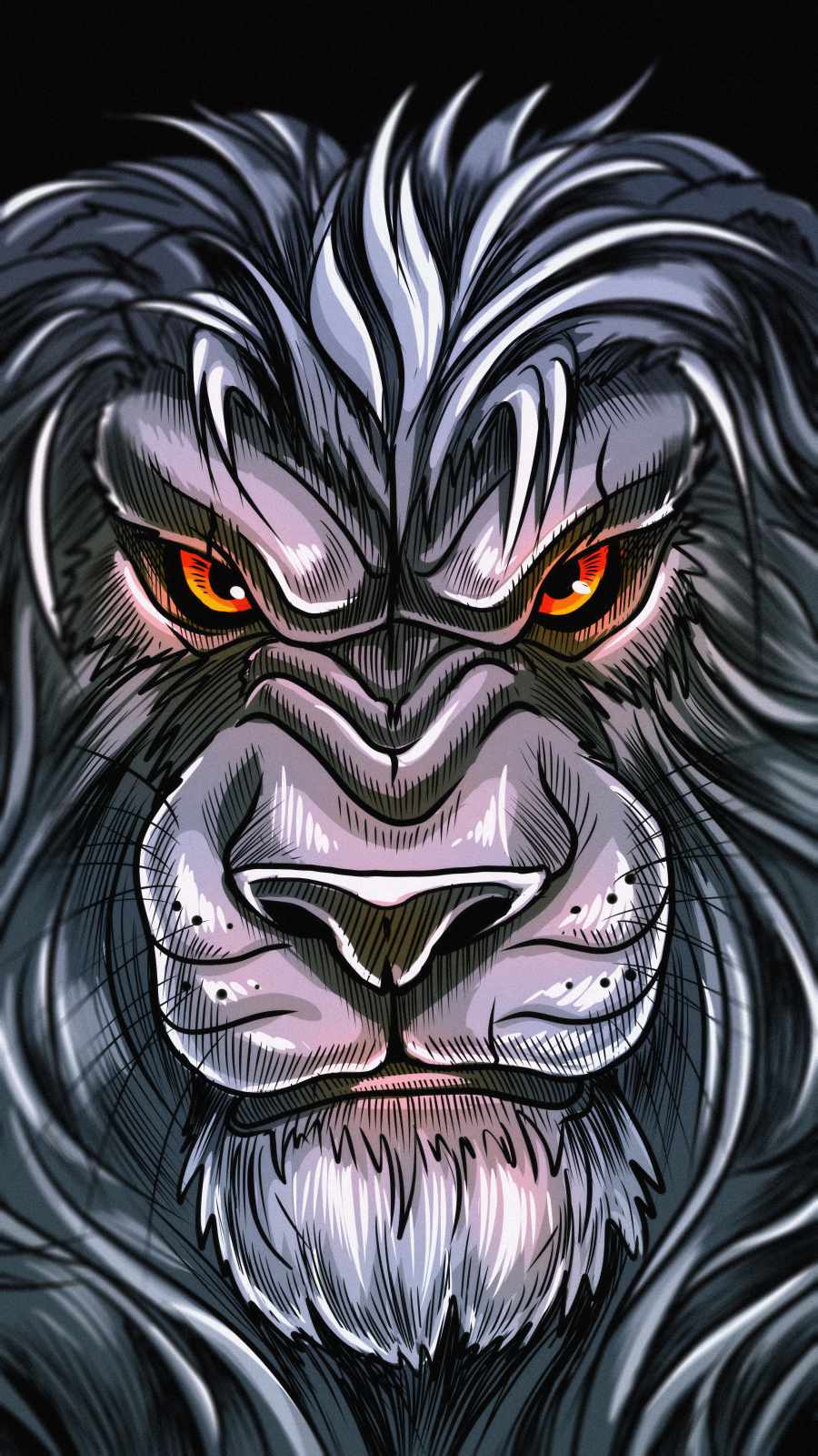 Lion Face Angry