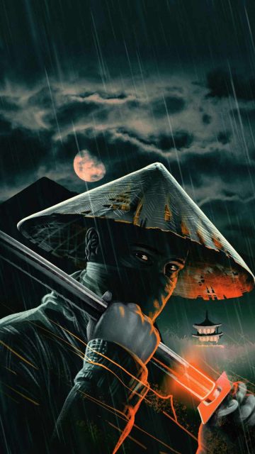 Night Samurai iPhone Wallpaper