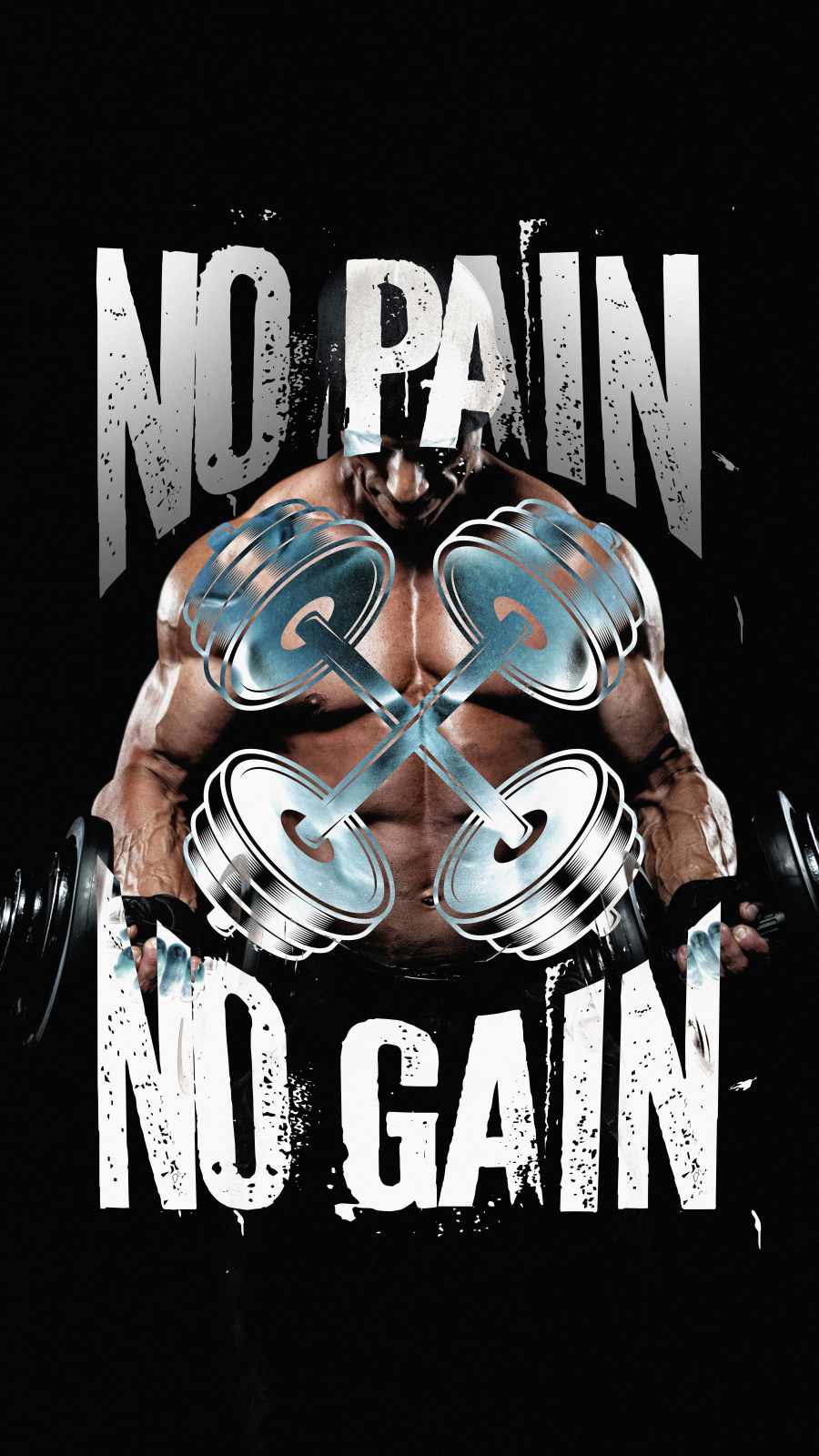 No Pain No Gain Fitness iPhone Wallpaper