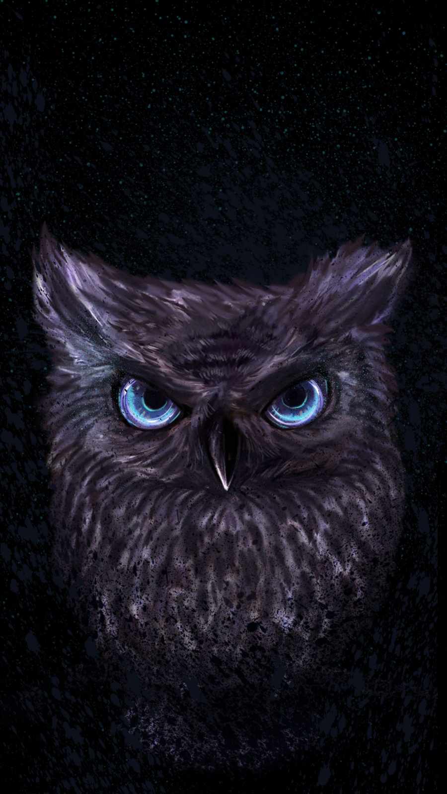 Owl Painting iPhone Wallpaper
